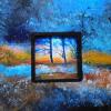 SUNSET TREES
Photography on metal, acrylic, with frame 10”X10” 
$90